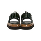 3.1 Phillip Lim Green Croc Alix Flatform Sandals