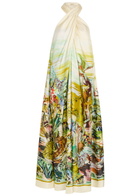 Alemais Jungle Boogie Printed Halterneck Silk Maxi Dress Multicoloured