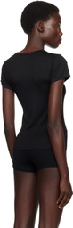 ÉTERNE Black Fitted Crewneck Short Sleeve T-shirt