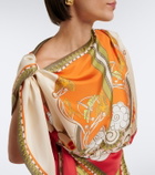 La DoubleJ Full-On printed silk twill top