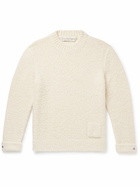 God's True Cashmere - Cloud Embellished Cashmere-Blend Bouclé Sweater - Neutrals