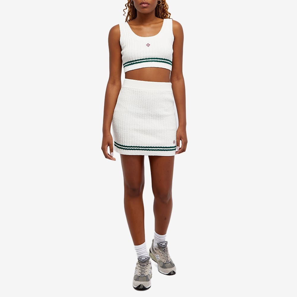 Casablanca Women's Casa Sport Boucle Mini Skirt in White