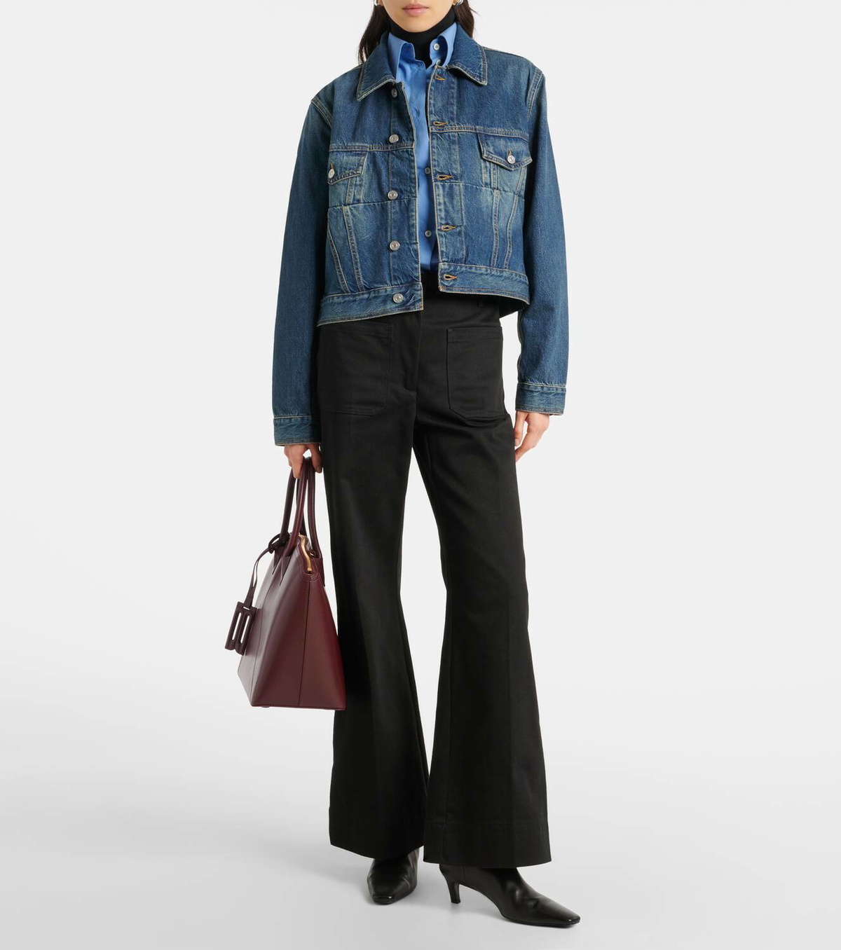 Victoria Beckham Cropped denim jacket
