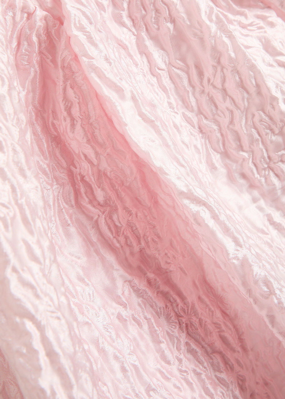 Sister Jane Ray Ripples Floral-jacquard Cloqué Midi Dress Pink