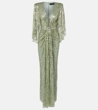 Jenny Packham Carrie caped embellished gown