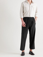 UMIT BENAN B - Julian Cotton and Silk-Blend Drawstring Trousers - Black - IT 46