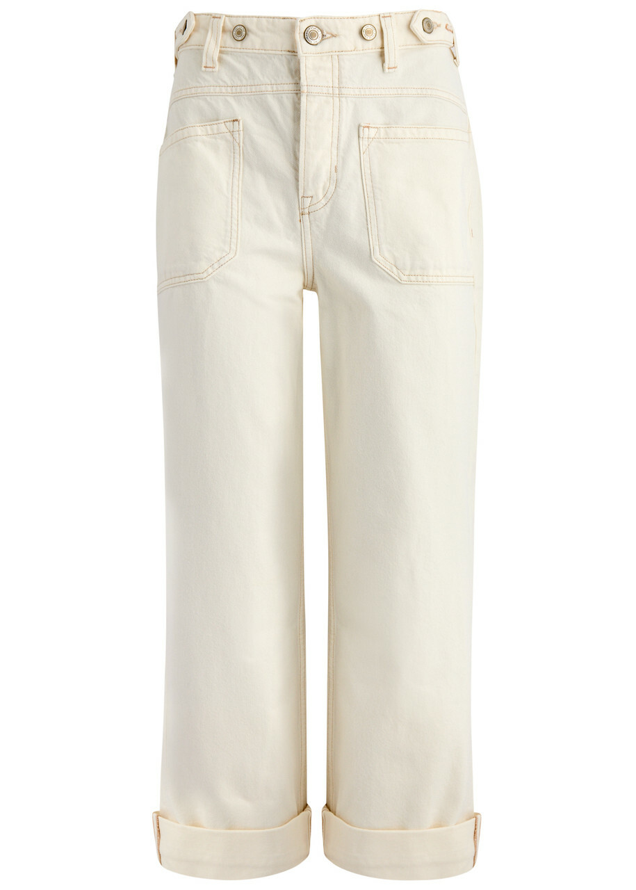 Free People Palmer Wide-leg Jeans Cream 25 (W25 / UK6 / XS)