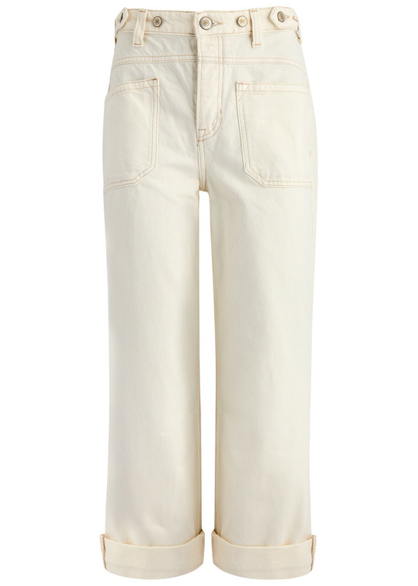 Photo: Free People Palmer Wide-leg Jeans Cream 25 (W25 / UK6 / XS)