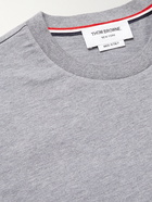 Thom Browne - Appliquéd Organic Cotton-Jersey T-Shirt - Gray