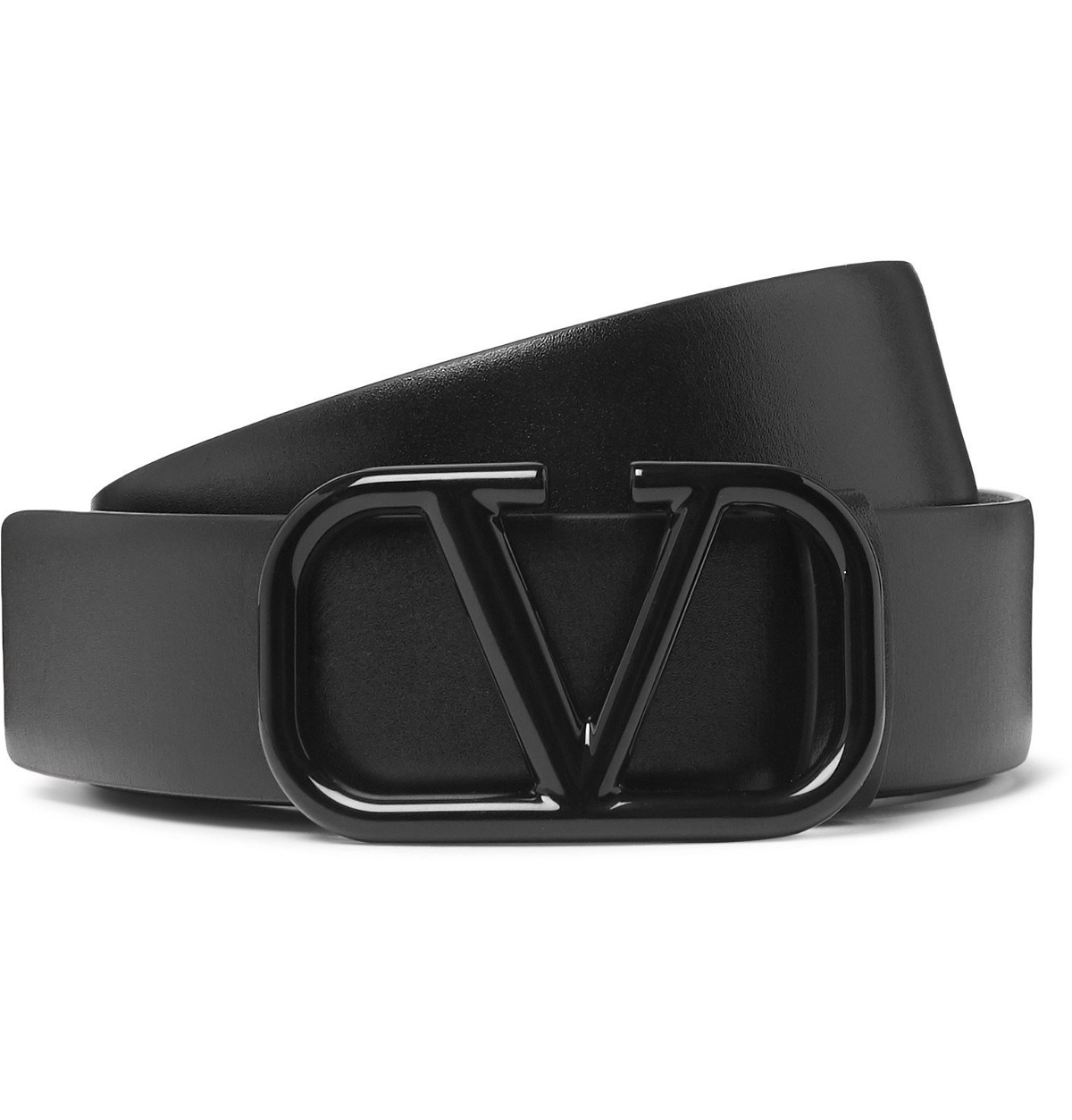 Valentino Valentino Men's Black Leather Belt - Stylemyle