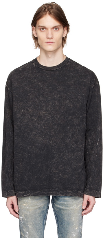 Photo: John Elliott Black Mineral Wash Long Sleeve T-Shirt