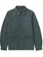 TOM FORD - Garment-Washed Brushed-Cotton Chore Jacket - Blue