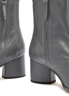 Aeyde Ayla 55 Leather Ankle Boots Dark Grey