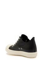 Rick Owens Low Leather Sneakers Black