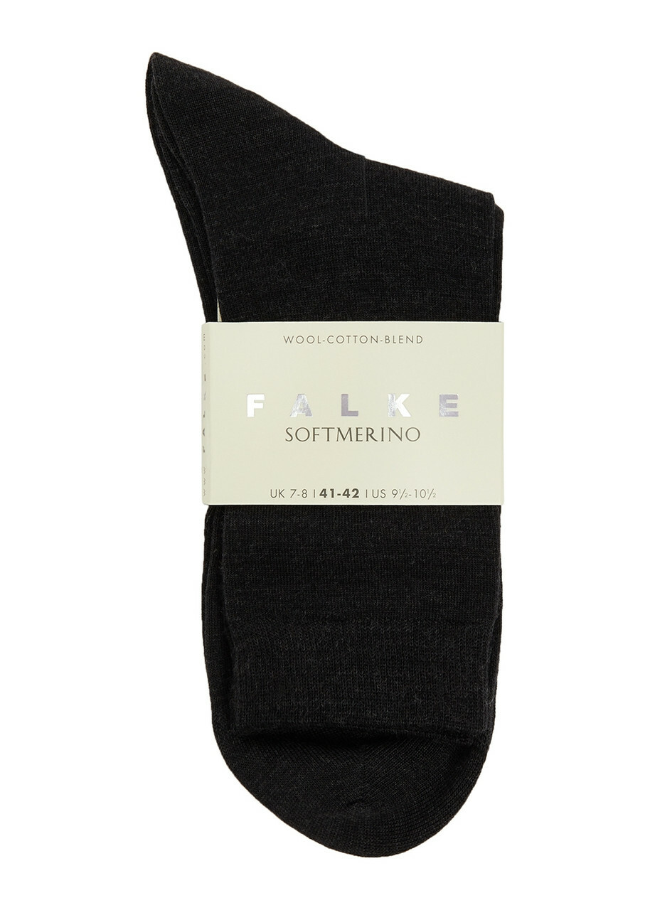 Falke Soft Merino Wool-blend Socks Anthracite