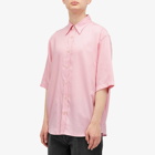 Acne Studios Men's Sandrok Stripe AS Short Sleeve Shirt in Blush Pink