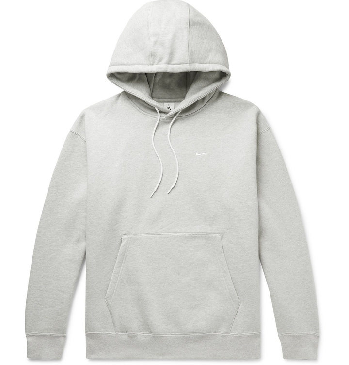 Photo: Nike - NRG Mélange Fleece-Back Cotton-Blend Jersey Hoodie - Gray