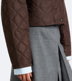 Prada Re-Nylon corduroy-trimmed cropped jacket