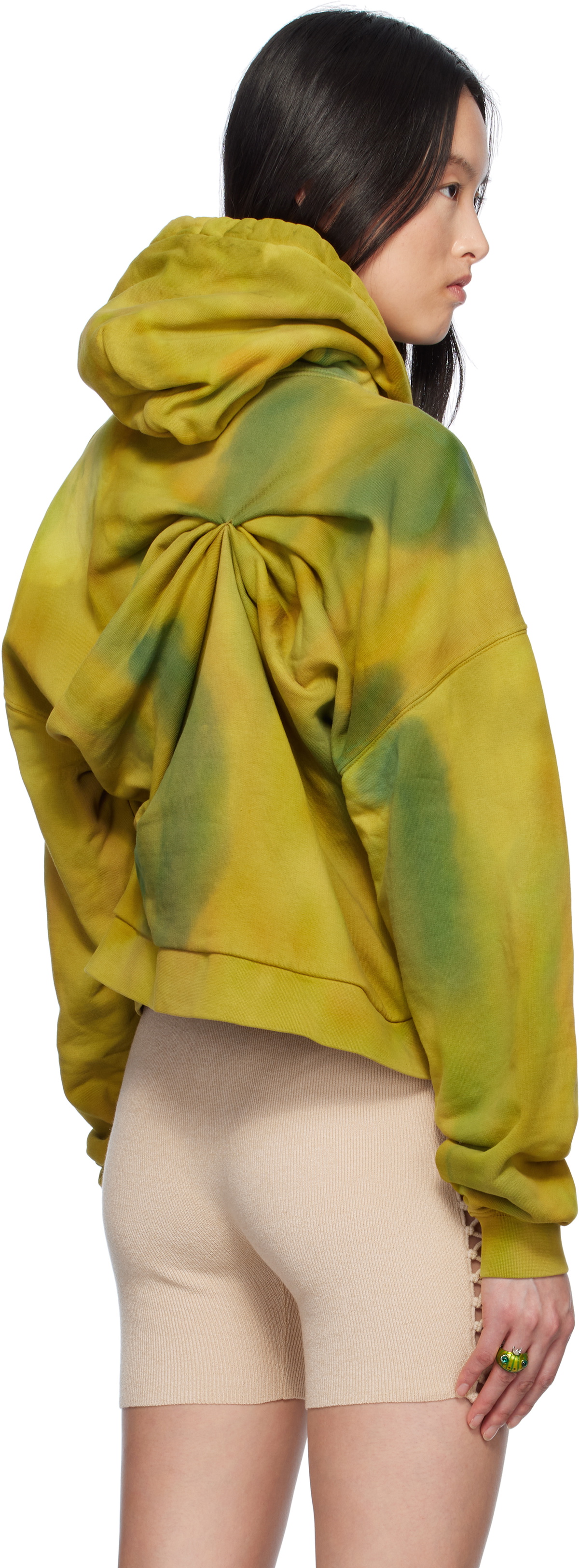 Collina Strada Khaki Draped Hoodie