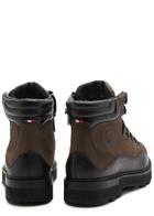 Moncler Peka Trek Panelled Nubuck Hiking Boots Brown