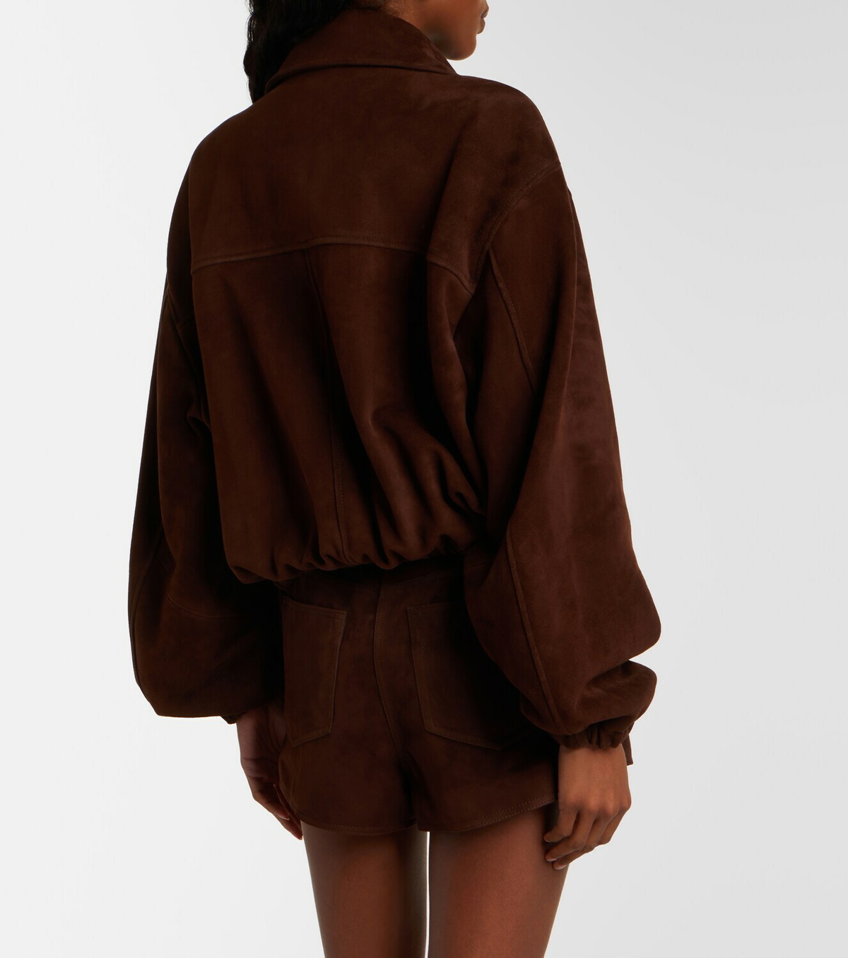 Nour Hammour Pia suede blouson jacket