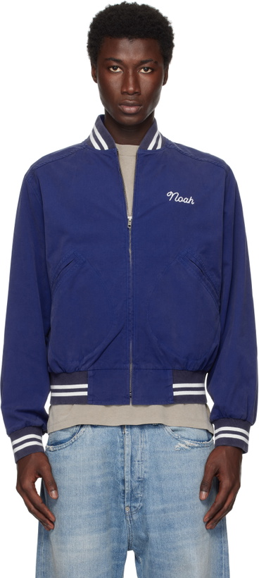 Photo: Noah Blue Cotton Varsity Jacket