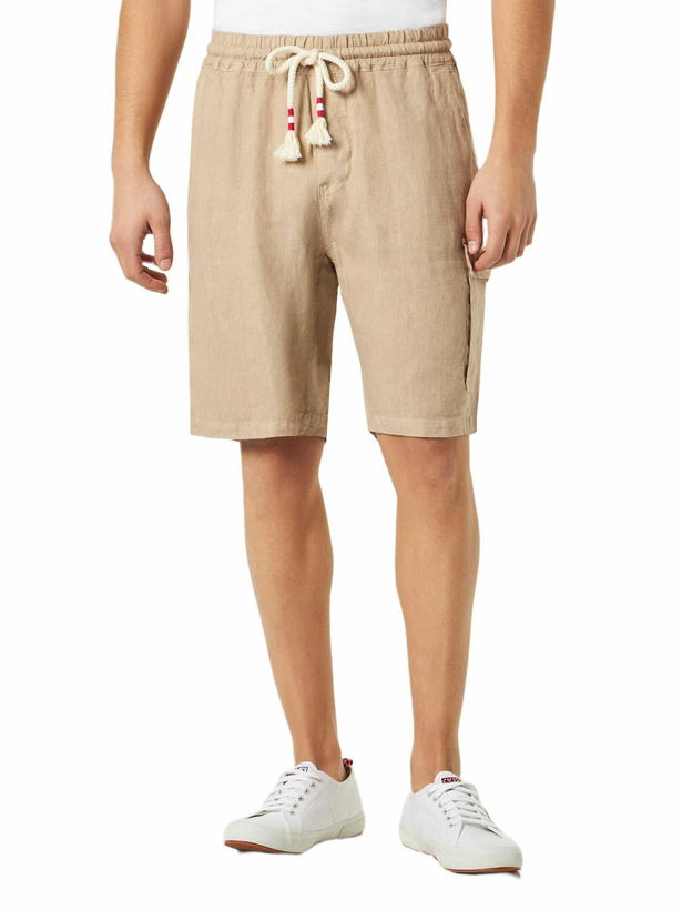 Photo: MC2 Saint Barth Man Linen Beige Bermuda Shorts