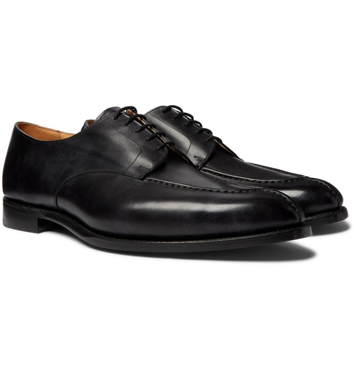 Photo: Tricker's - Abingdon Leather Derby Shoes - Black