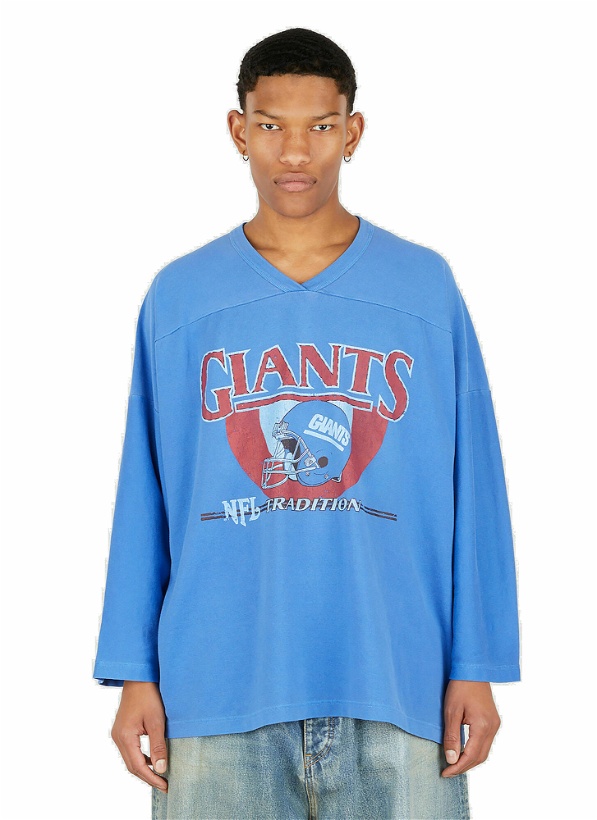 Photo: Oversized Printed T-Shirt in Blue