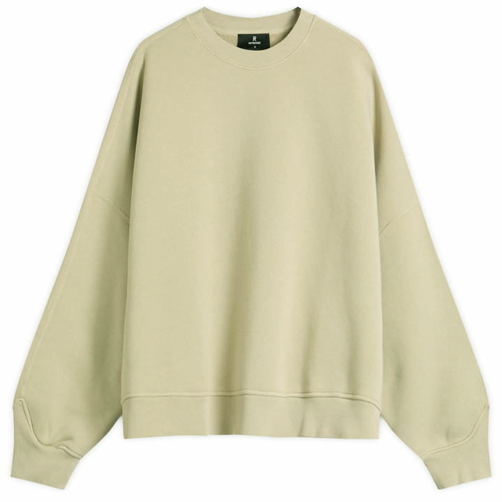 Photo: Represent Women's Initial V Notch Sweatshirt in Desert Sage