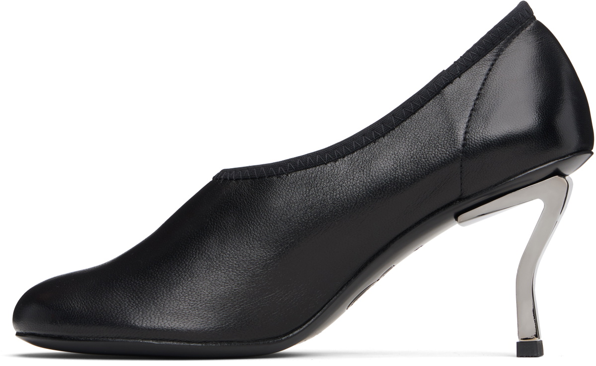 Nicole Saldaña Black Harper Leather Heels