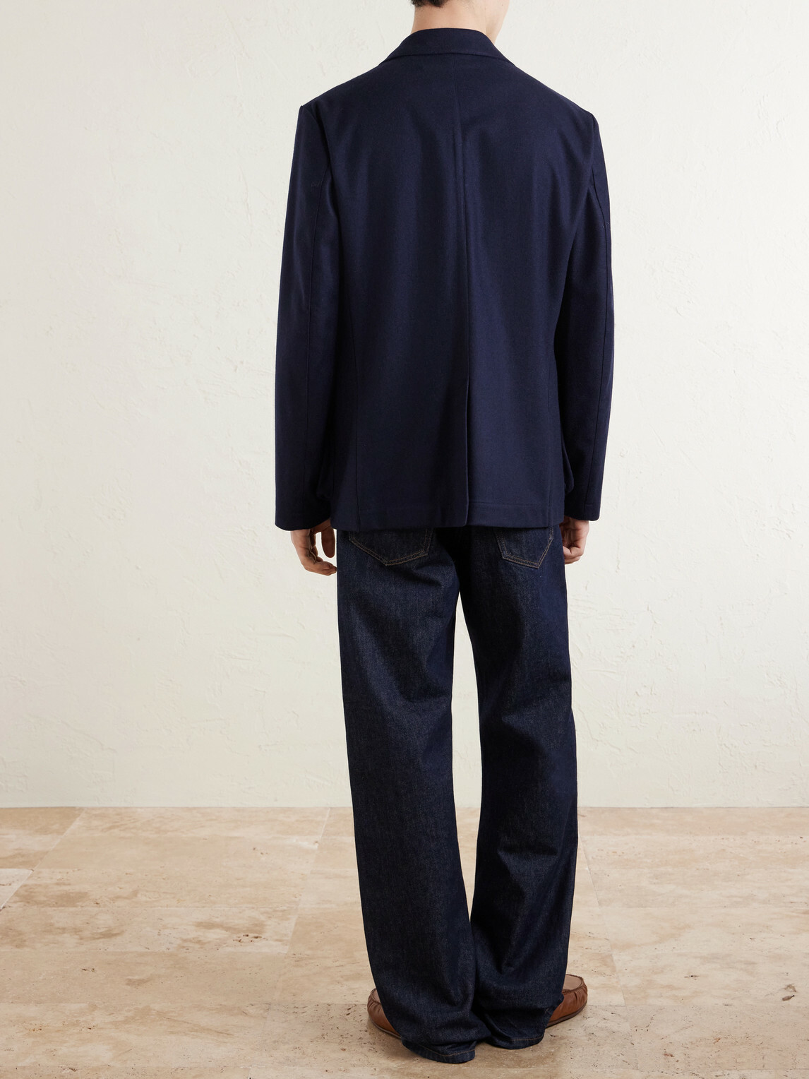 Private White V.C. - The Demob Merino Wool Blazer - Blue