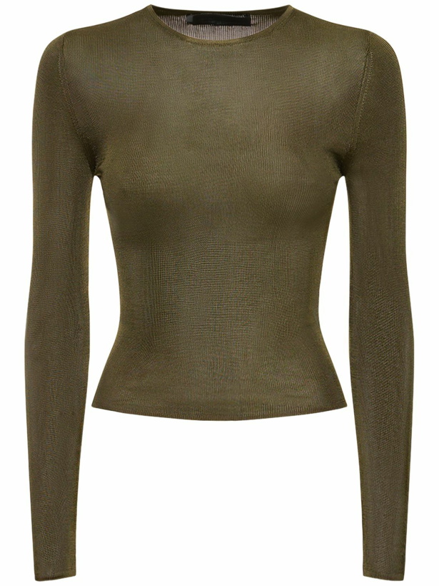 Photo: NILI LOTAN - Wednesday Silk Cropped Sweater