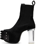 Rick Owens Black Grilled Chelsea Boots