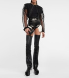 Rick Owens Leather over-the-knee boots