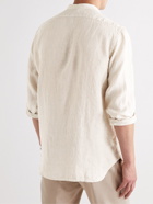 Boglioli - Grandad-Collar Linen Shirt - Neutrals