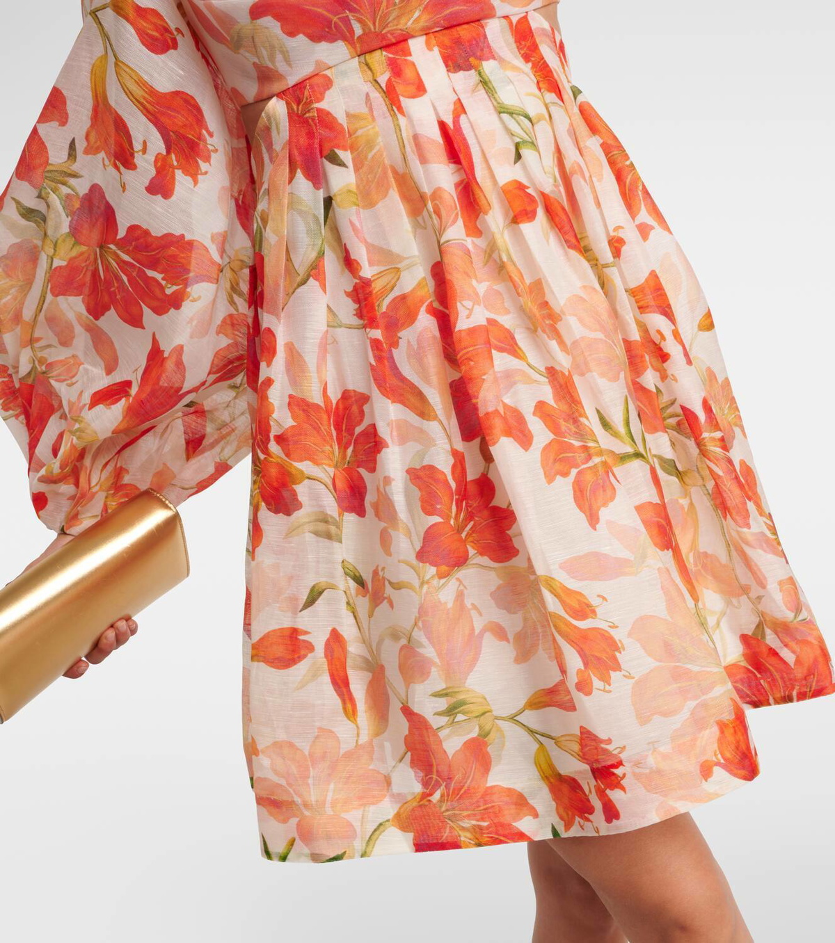 Zimmermann Tranquillity floral linen and silk minidress