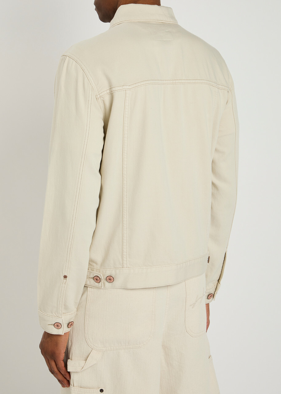 Paige Scout Panelled Cotton-blend Overshirt Jacket Ecru