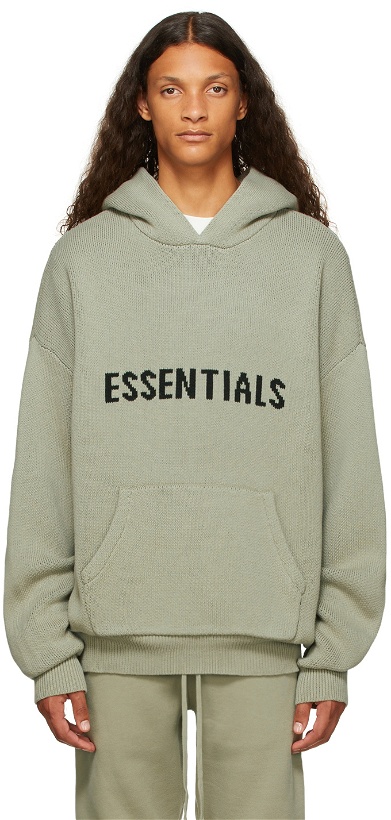 Photo: Essentials Green Knit Hoodie