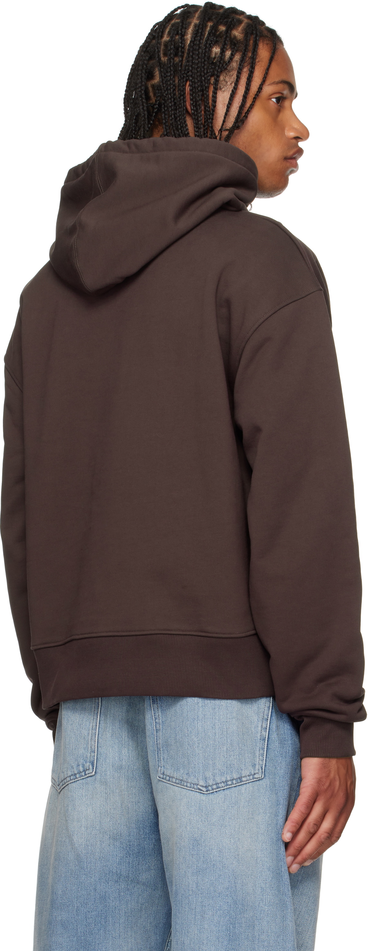 Jean Paul Gaultier Brown Printed Wood Hoodie