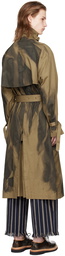 YOKE Brown Double-Breasted Trench Coat