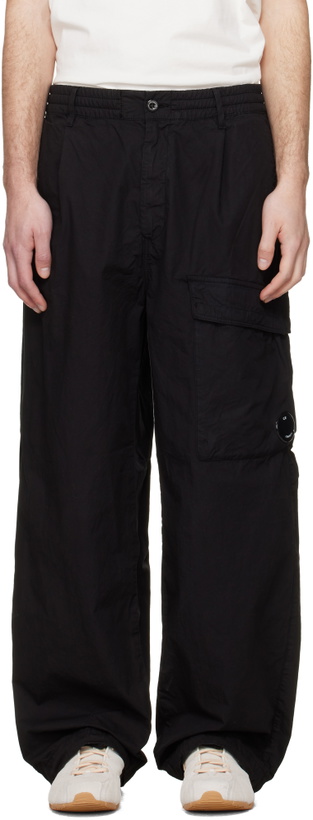 Photo: C.P. Company Black Micro-Reps Boxy Leg Pocket Lens Pants