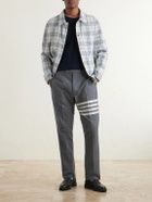 Thom Browne - Pointelle-Knit Cotton and Linen-Blend T-Shirt - Blue