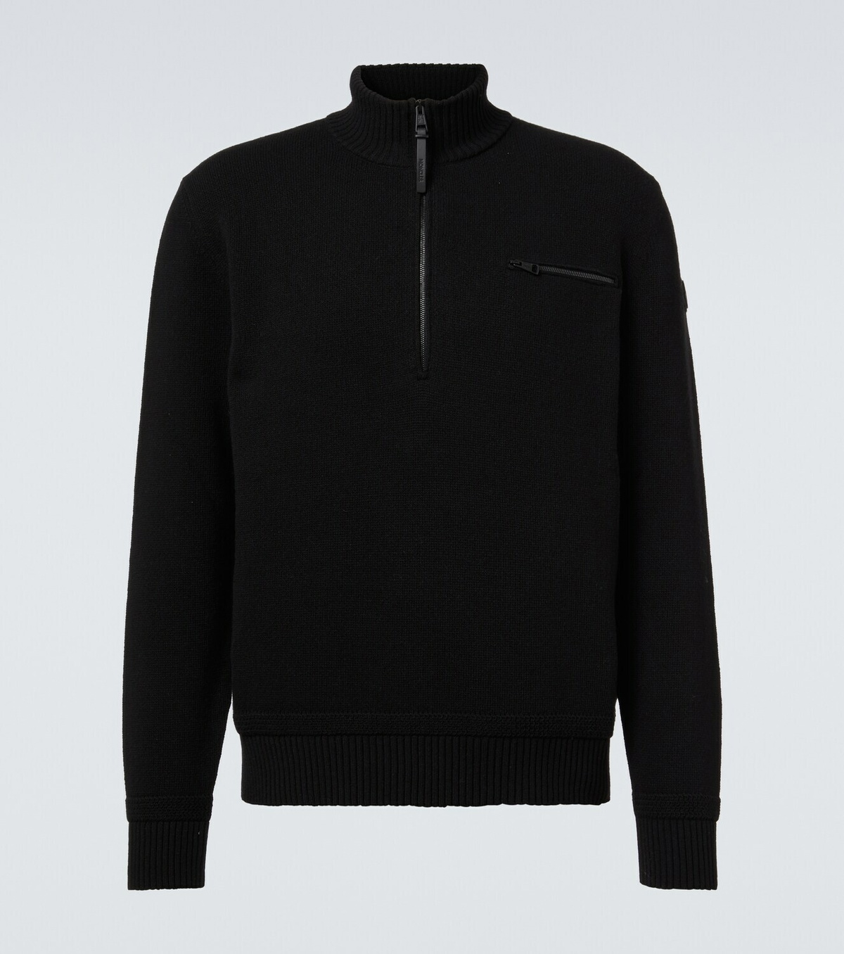 Moncler Wool and cashmere half-zip sweater