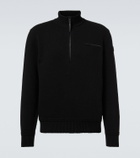 Moncler Wool and cashmere half-zip sweater