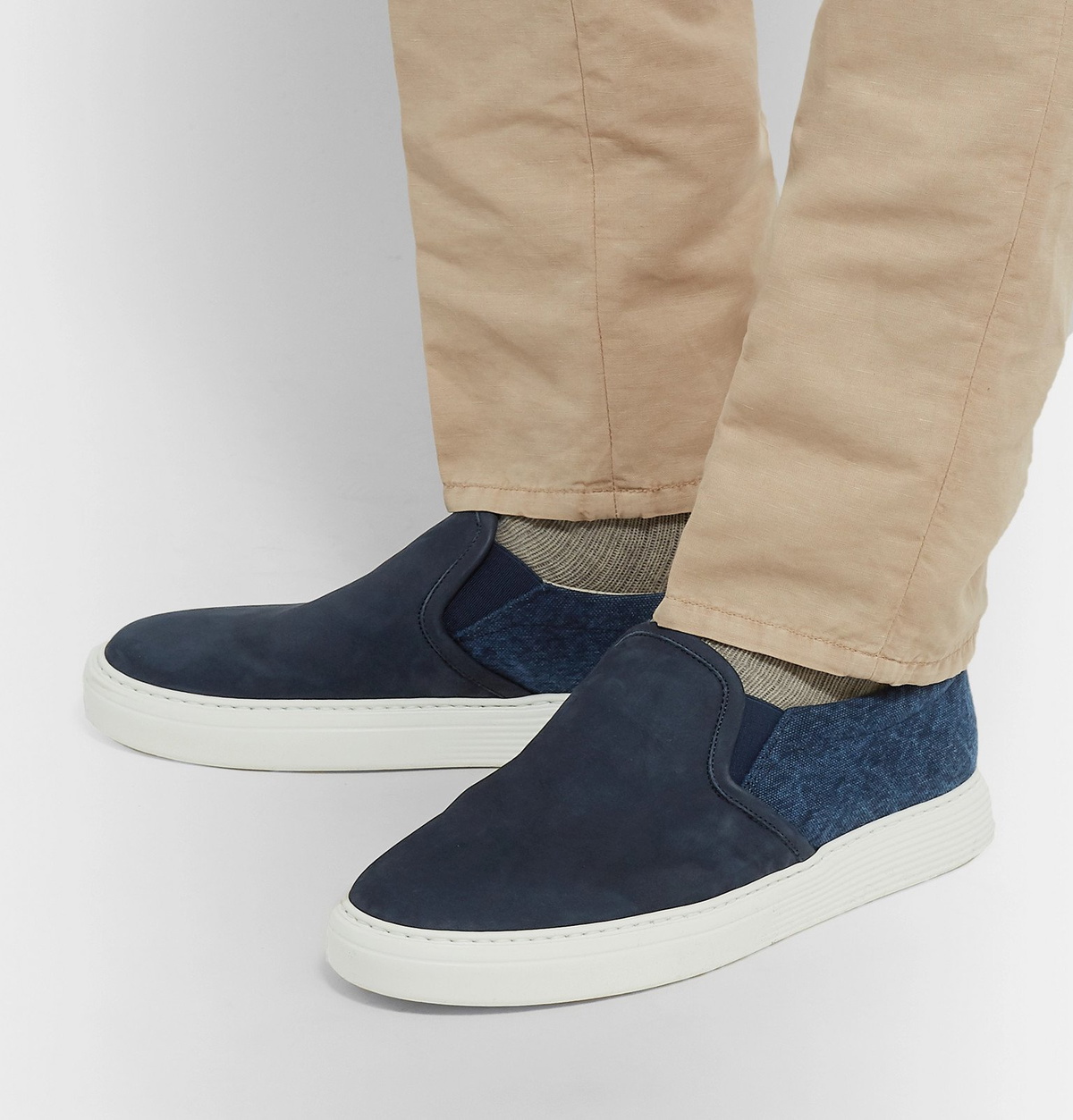 Brunello Cucinelli - Blue Nubuck Suede Sneaker