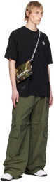 AAPE by A Bathing Ape Green Moonface Patch Camo Bag