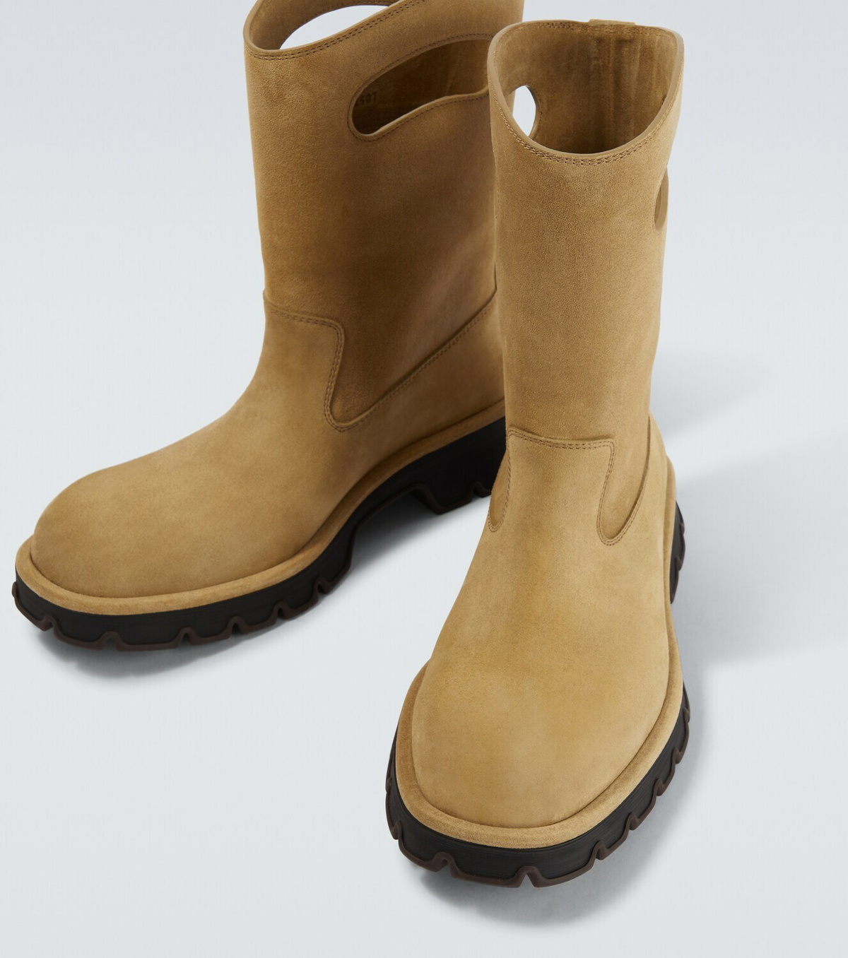 Loewe Bobby cutout suede mid-calf boots