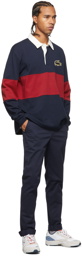 Lacoste Navy Cornelly Colorblock Long Sleeve Polo