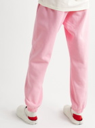 ERL - Tapered Cotton-Blend Jersey Sweatpants - Pink